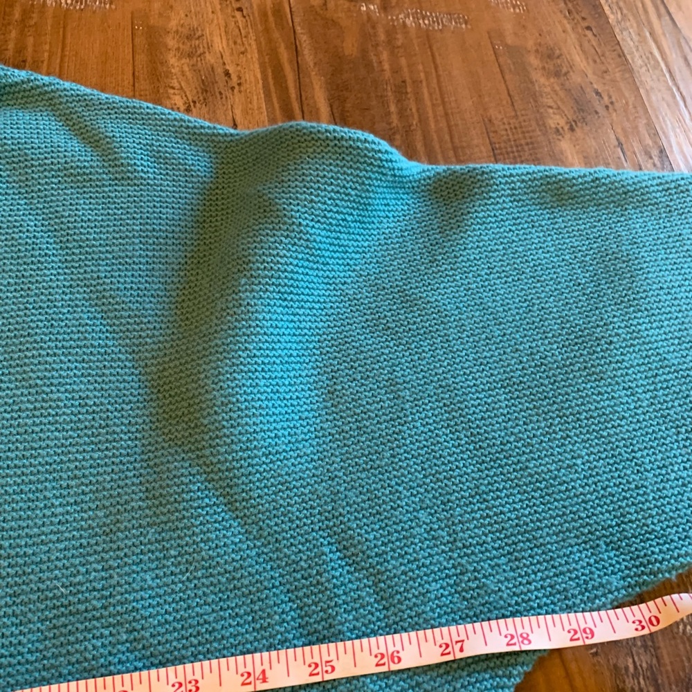 The Reset by R Label Wool Cashmere Blue Funnel Neck Sweater L/XL Top - Picture 9 of 10